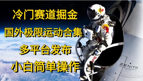 冷门赛道掘金，极限运动合集，多平台发布，小白简单操作-佐帆副业网