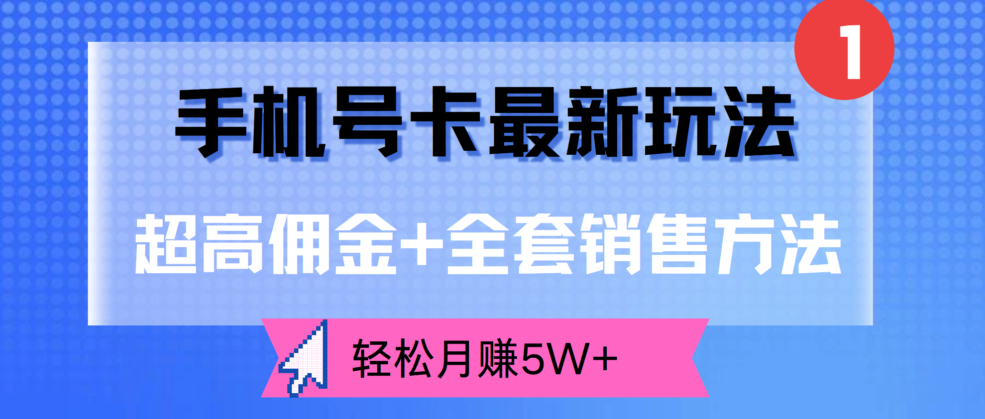 超高佣金+全套销售方法，手机号卡最新玩法，轻松月赚5W+-佐帆副业网