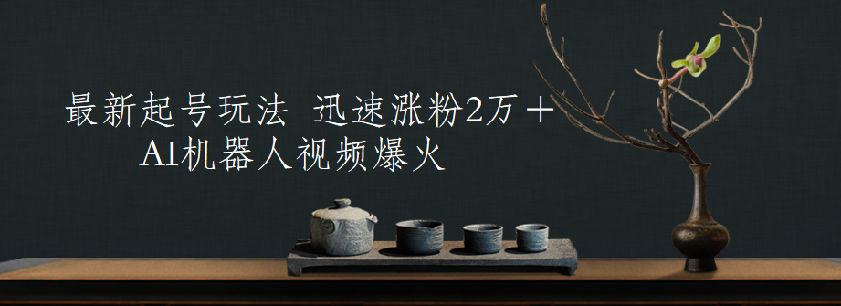 最新起号玩法，AI机器人视频爆火，迅速涨粉2万＋-佐帆副业网