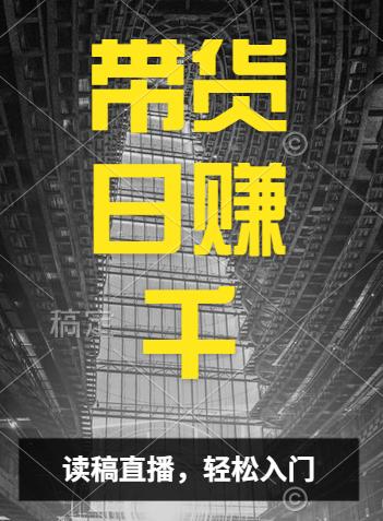 视频号技术直播带货， 会读稿就行，小白日入1000+-佐帆副业网