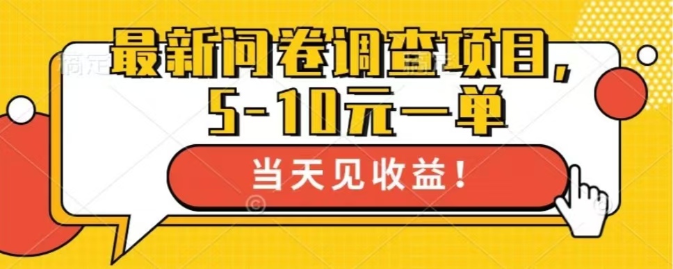 最新问卷调查项目，共12个平台，单日零撸100＋-佐帆副业网