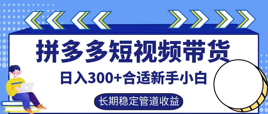 拼多多短视频带货日入300+实操落地流程-佐帆副业网