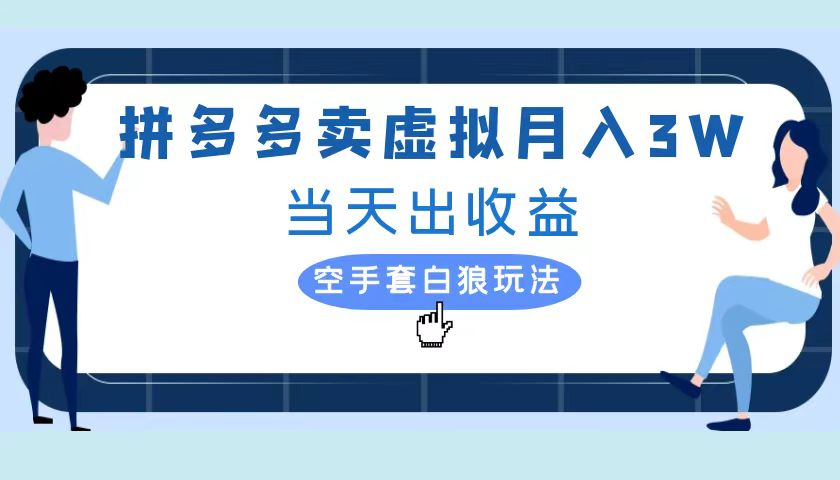 拼多多虚拟项目，单人月入3W+，实操落地项目-佐帆副业网