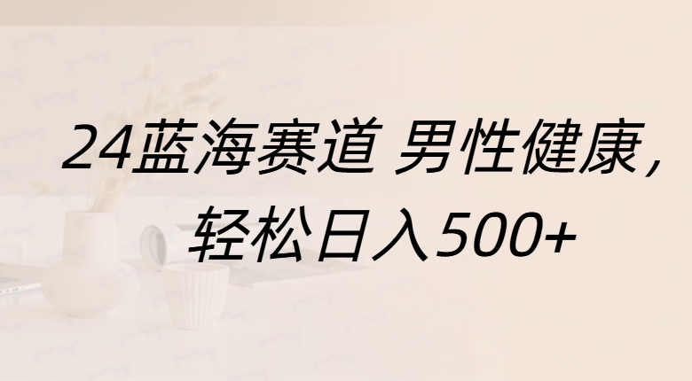 蓝海赛道 男性健康，轻松日入500+-佐帆副业网