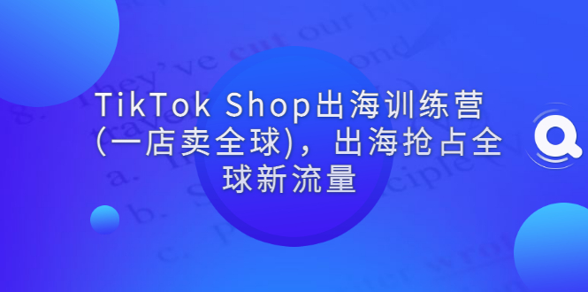 【副业项目3345期】tiktok电商怎么做（TikTok Shop出海训练营课程教你抖音跨境电商怎么做）-佐帆副业网