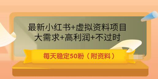 【副业项目3621期】虚拟产品如何推广引流，小红书卖虚拟资源每日引流50粉的技术教程-佐帆副业网