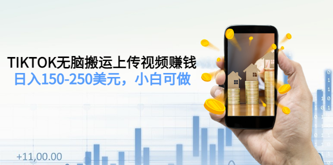 【副业项目3638期】TIKTOK无脑搬运上传视频赚钱，日入150-250美元，小白可做-佐帆副业网