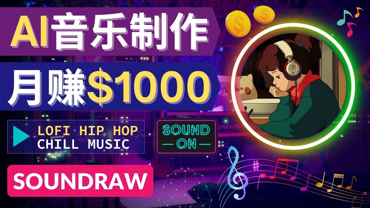 【副业项目4535期】无需任何音乐基础： 使用AI软件制作Lofi Hip Hop Chill Music 月赚1000美元-佐帆副业网