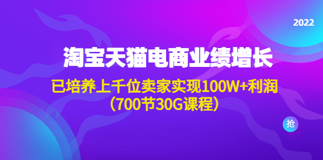 【副业项目4675期】淘系天猫电商业绩增长：已培养上千位卖家实现100W+利润（700节30G课程）-佐帆副业网