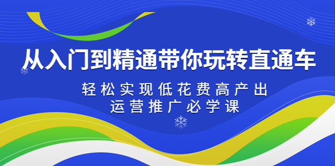 【副业项目5274期】从入门到精通带你玩转直通车：轻松实现低花费高产出，35节运营推广必学课-佐帆副业网