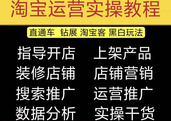 【副业项目5247期】2023淘宝开店教程0基础到高级全套视频网店电商运营培训教学课程（2月更新）-佐帆副业网