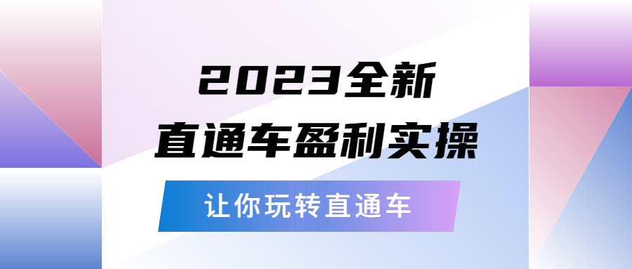 【副业项目5773期】2023全新直通车·盈利实操：从底层，策略到搭建，让你玩转直通车-佐帆副业网