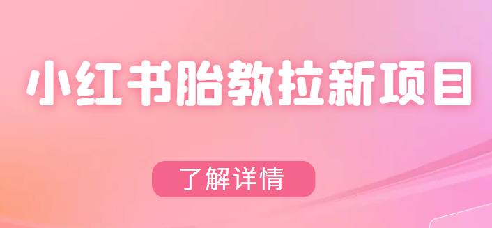 【副业项目6099期】小红书胎教网盘拉新项目，可在私域变现两次（作品制作教程+素材）-佐帆副业网