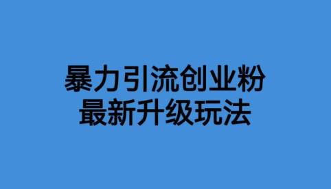 【副业项目6372期】价值1980一千个野路子暴力引流最新升级玩法【揭秘】-佐帆副业网