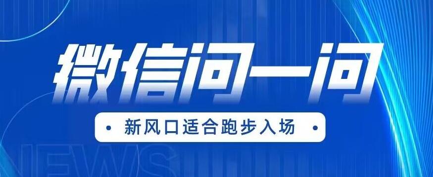 【副业项目6729期】全网首发微信问一问新风口变现项目（价值1999元）【揭秘】-佐帆副业网
