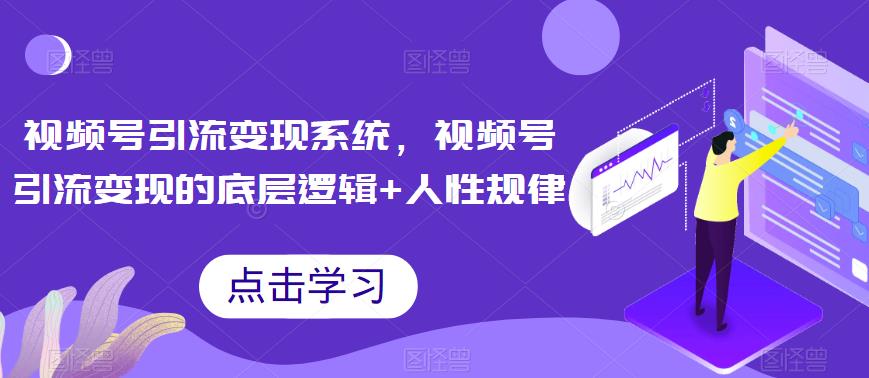 【副业项目6868期】视频号引流变现系统，视频号引流变现的底层逻辑+人性规律-佐帆副业网