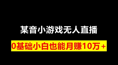 【副业项目8196期】靠小游戏直播月入10W+，每天两小时，保姆式教程-佐帆副业网