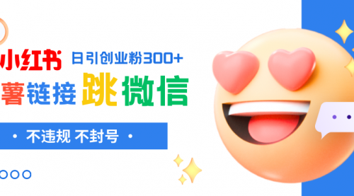 【副业项目8250期】小红薯跳转微信链接制作和引流思路，不违规不封号-佐帆副业网