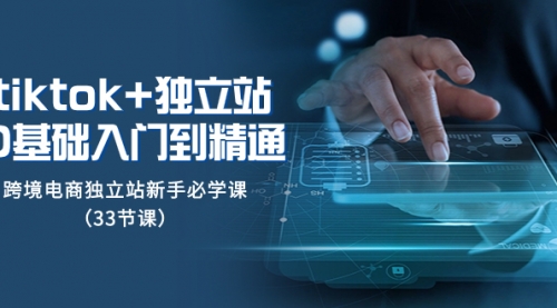 【副业项目8304期】tk+独立站从0基础入门到精通，跨境电商独立站新手必学课-佐帆副业网