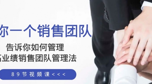 【副业项目8368期】告诉你如何管理一个销售团队，高业绩销售团队管理法（89节课）-佐帆副业网