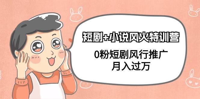 短剧+小说风火特训营，0粉短剧风行推广，月入过万（102节课）-佐帆副业网