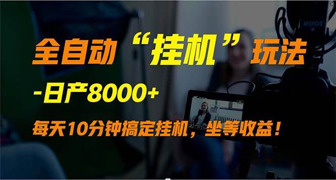全自动“挂机”玩法，实现睡后收入，日产8000+-佐帆副业网