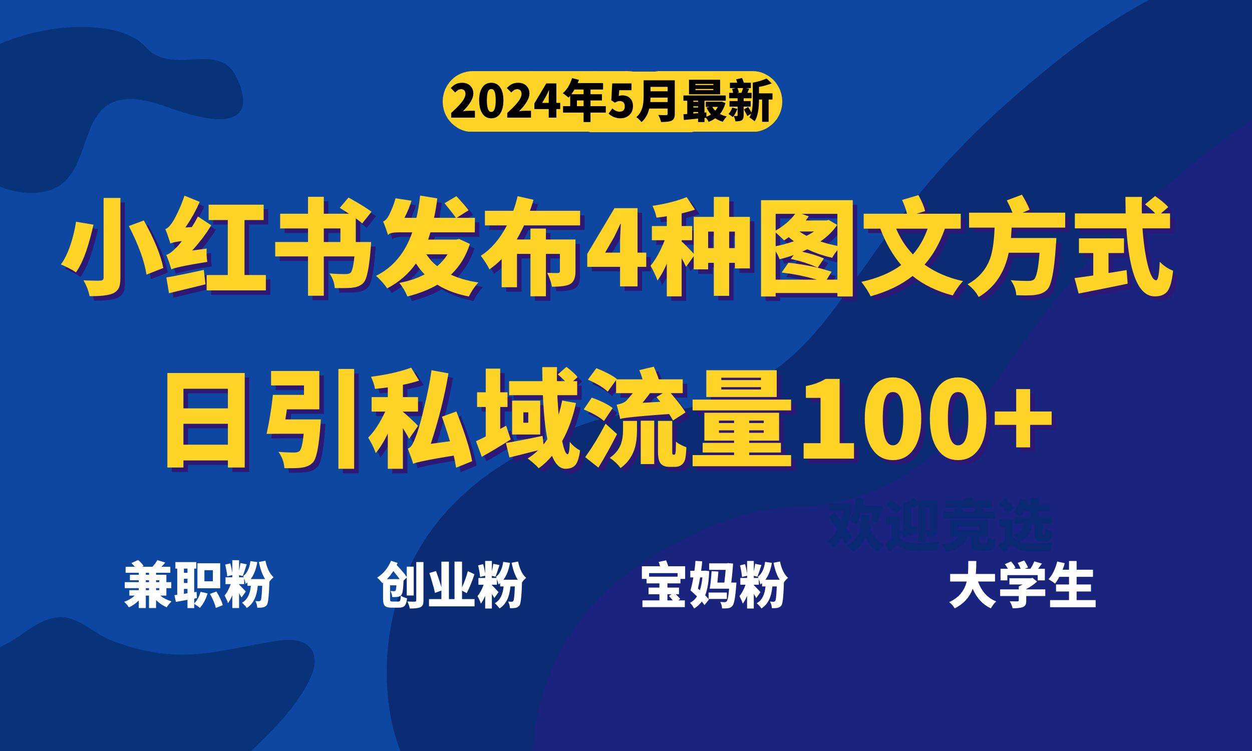 最新小红书发布这四种图文，日引私域流量100+不成问题，-佐帆副业网
