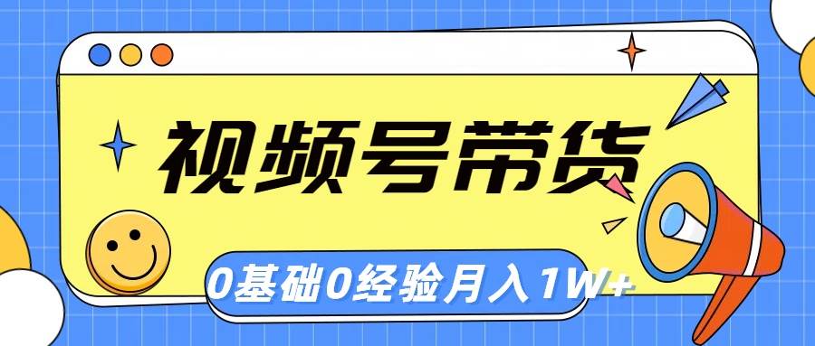 视频号轻创业带货，零基础，零经验，月入1w+-佐帆副业网