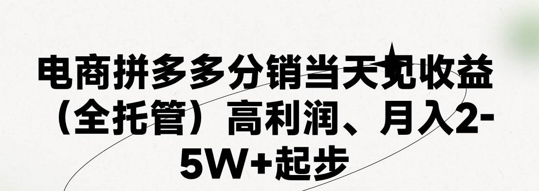 最新拼多多模式日入4K+两天销量过百单，无学费、 老运营代操作、小白福…-佐帆副业网