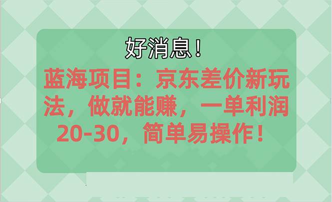 越早知道越能赚到钱的蓝海项目：京东大平台操作，一单利润20-30，简单…-佐帆副业网