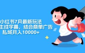 小红书7月最新玩法，一鍵生成字幕，结合商单广告，私域月入10000+-佐帆副业网