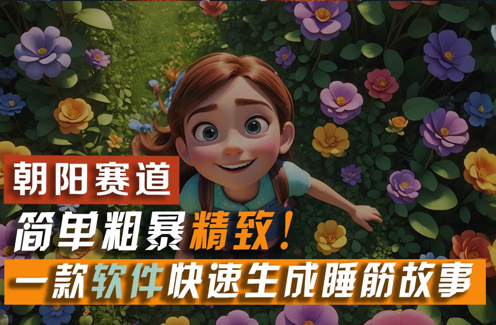 利用一款软件5分钟一条爆款睡前故事，简单粗暴精致！小白月入2w+-佐帆副业网