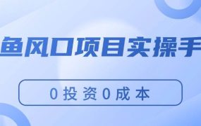 闲鱼风口项目实操手册,0投资0成本,让你做到,月入过万,新手可做-佐帆副业网