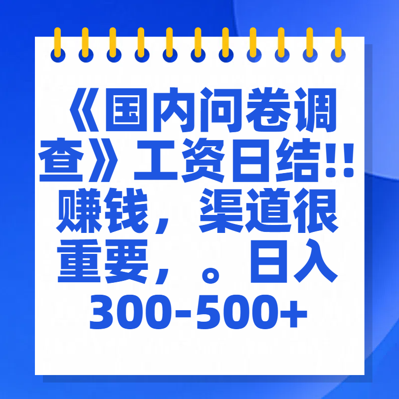 问卷调查答题，一个人在家也可以闷声发大财，小白一天2张，【揭秘】-佐帆副业网