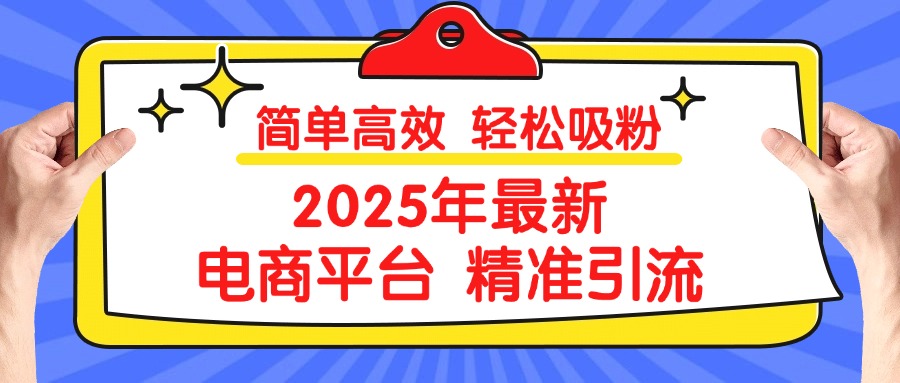2025年最新电商平台精准引流 简单高效 轻松吸粉-佐帆副业网