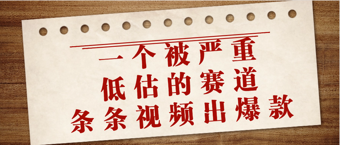 一个被严重低估的赛道，条条视频出爆款，一个月变现3万+-佐帆副业网