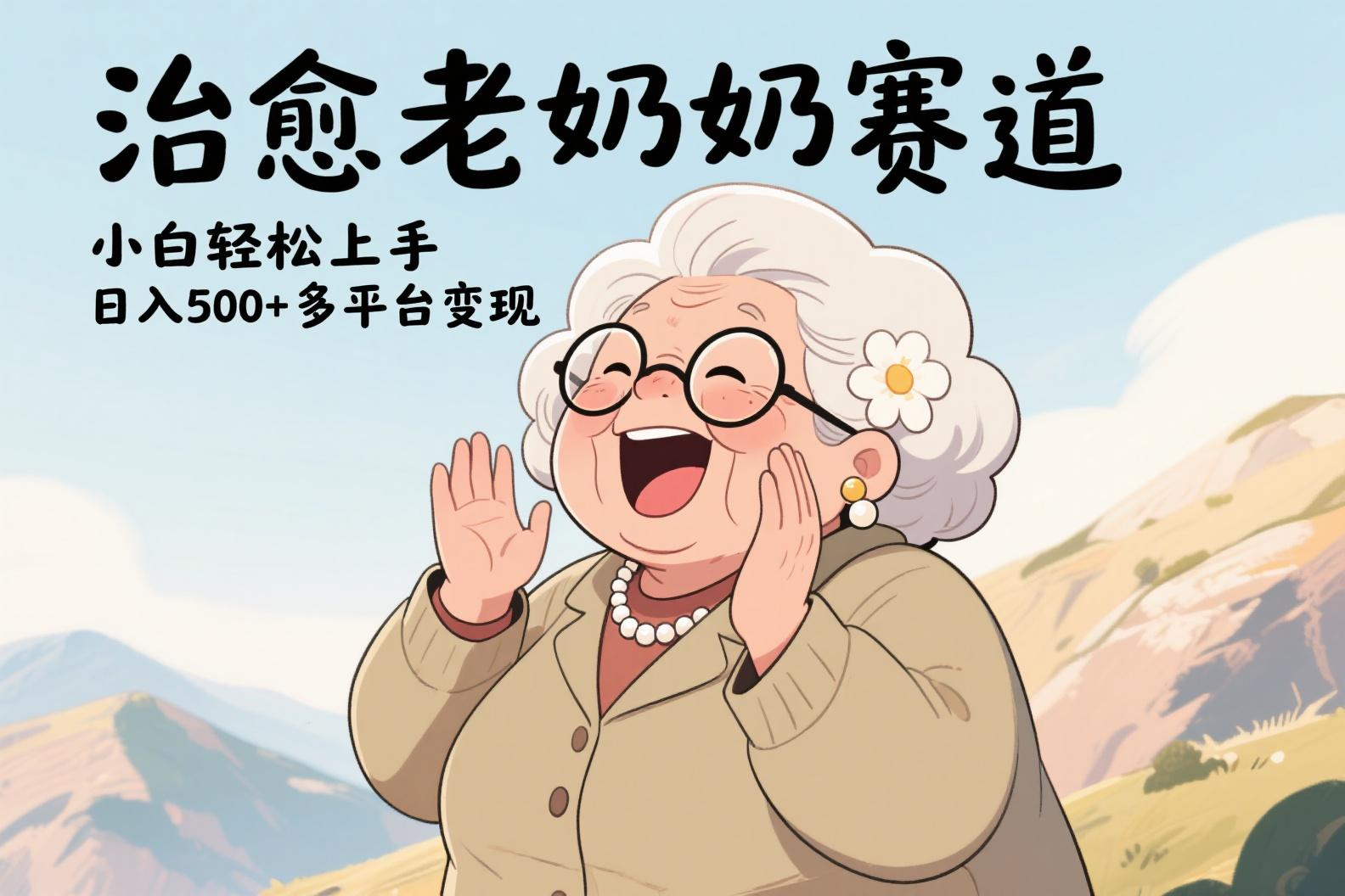视频号治愈老奶奶赛道，小白轻松上手，日入500+多平台变现-佐帆副业网
