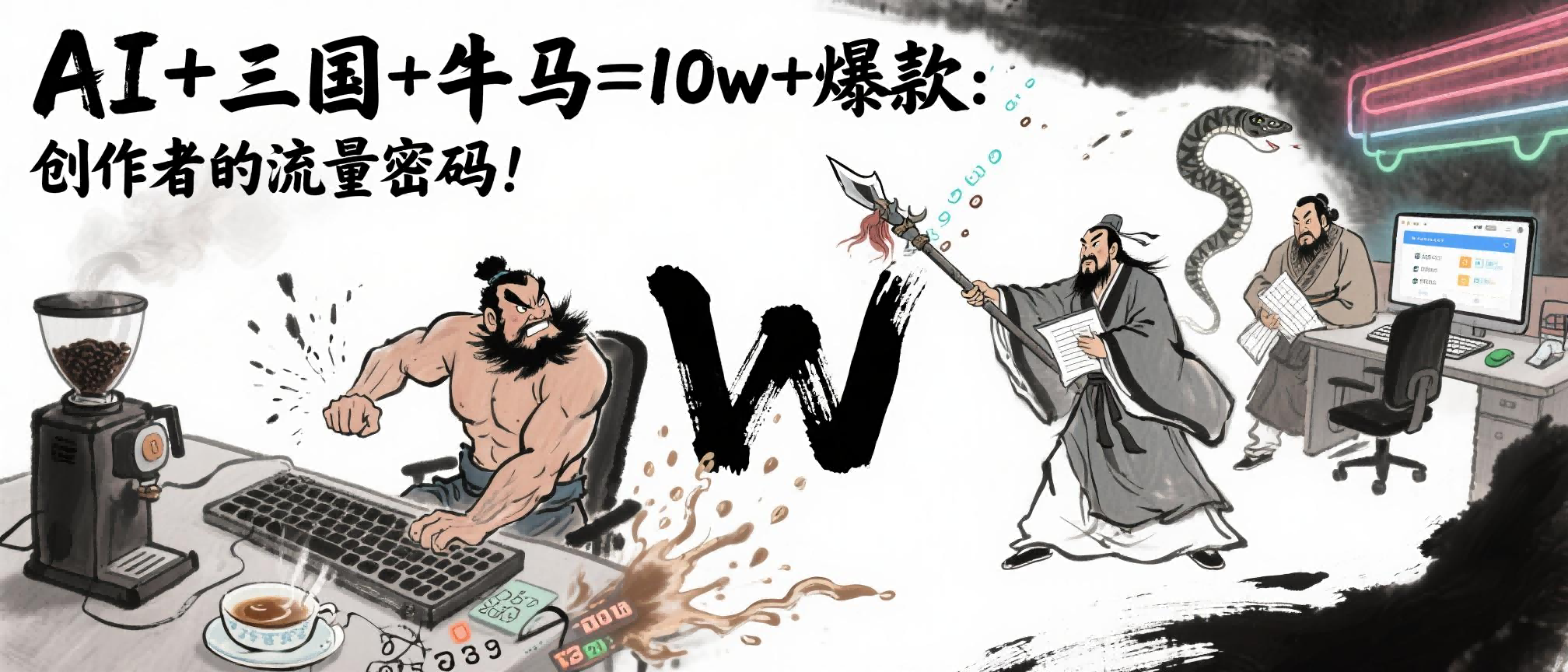 AI+三国+牛马=10w+爆款：创作者的流量密码！-佐帆副业网