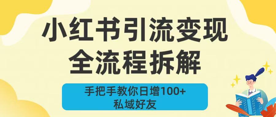 新手必看！小红书引流变现全流程拆解，手把手教你日增100+私域好友-佐帆副业网