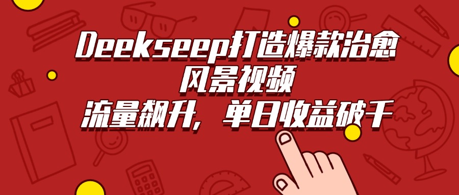 Deekseep打造爆款治愈风景视频，流量飙升，单日收益破千-佐帆副业网